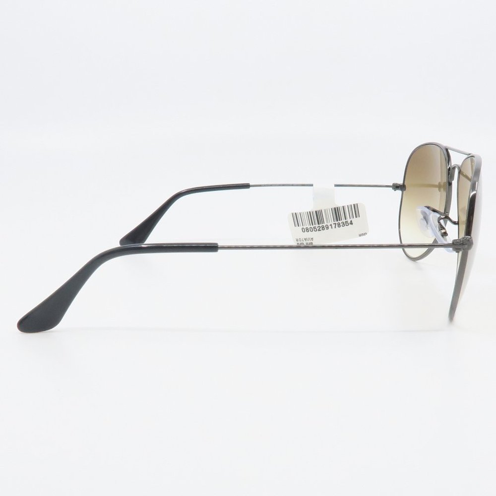 Ray-Ban RB 3025 004/51 58mm Gunmetal/Brown Gradient Aviator Metal Sunglasses - Picture 4 of 6